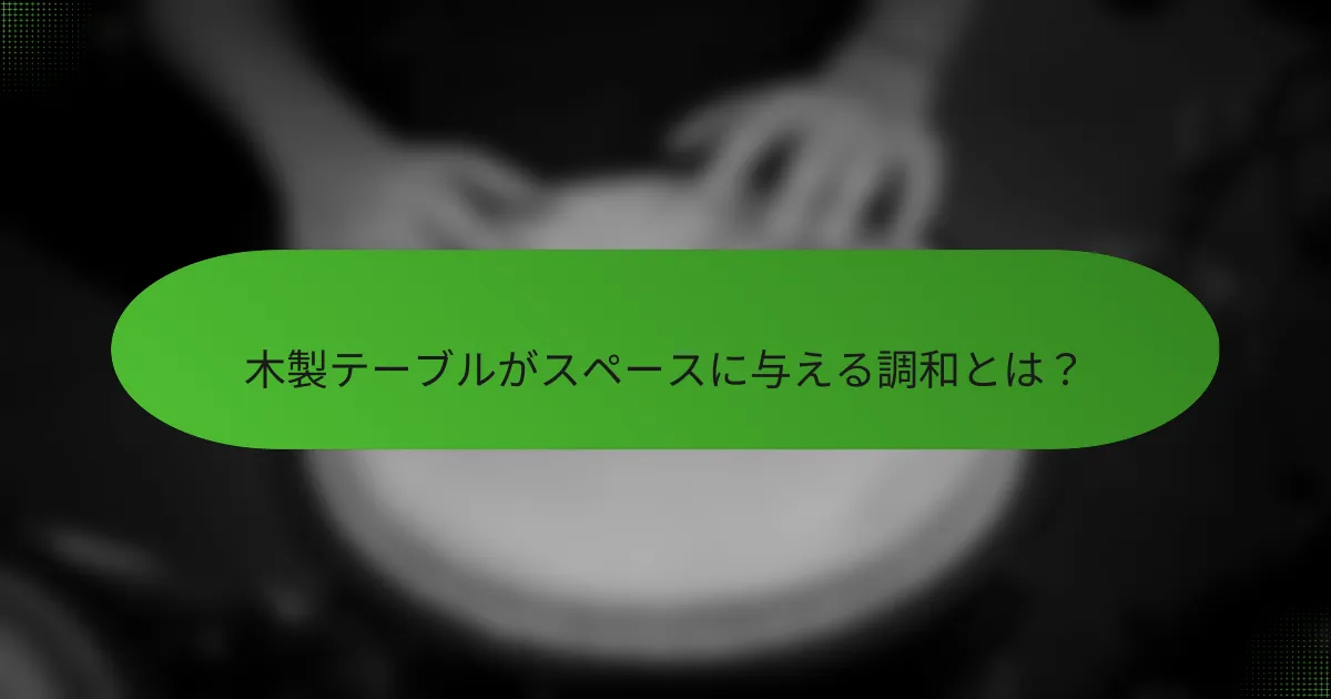 木製テーブルがスペースに与える調和とは?